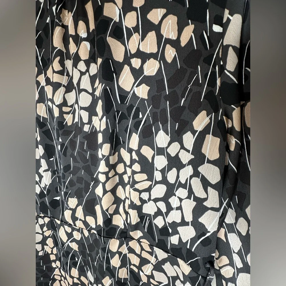 Richard Allen X H&M Long Sleeve Geometric Size 12 Midi Women’s Dress - Picture 7 of 8